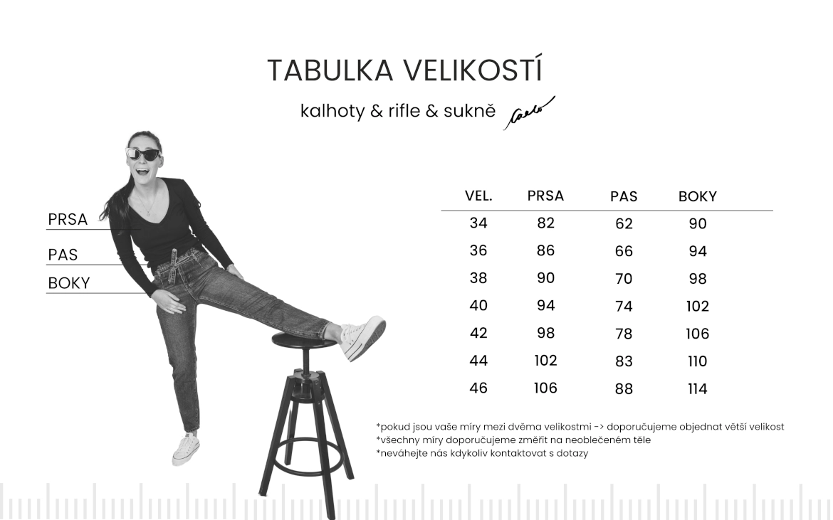 Kalhoty, rifle, sukně - 1