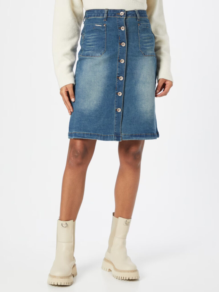 Denim sukně s knoflíky Cream
